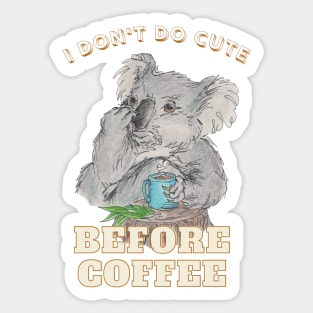 Koala needs Coffee Sticker